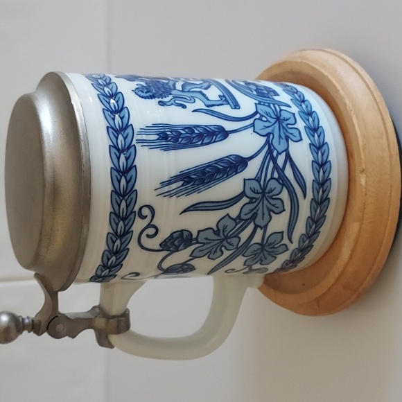 Vintage German Porcelain Beer Stein With Pewter Lid - Schönwald Germany - Picture 4 of 17